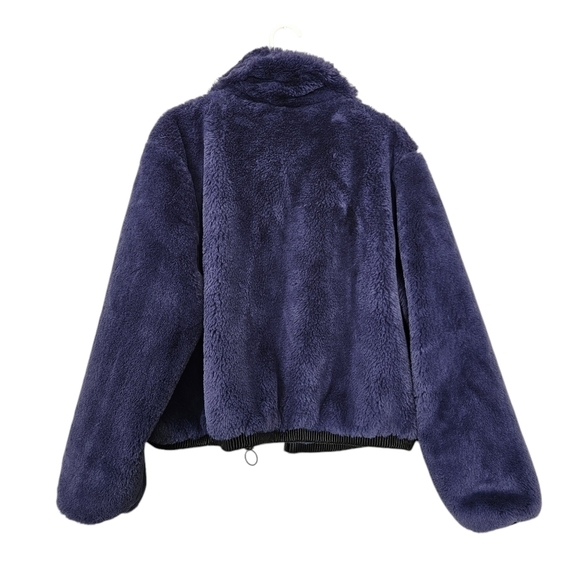 Volcom purple faux fur oversized bomber jacket size XL - Picture 3 of 10